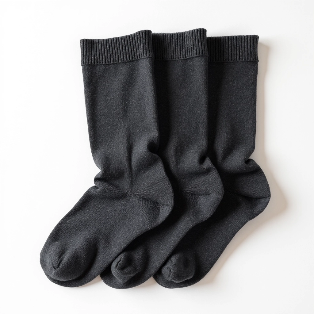 Pack of three charcoal wool blend thermal socks